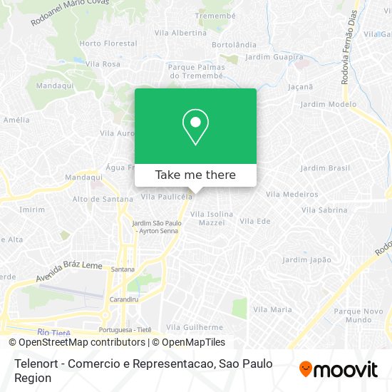 Mapa Telenort - Comercio e Representacao
