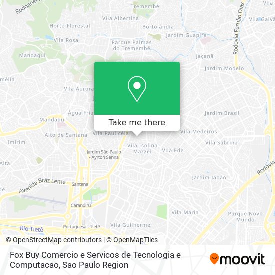 Mapa Fox Buy Comercio e Servicos de Tecnologia e Computacao