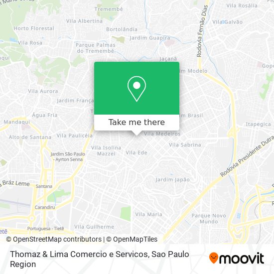 Mapa Thomaz & Lima Comercio e Servicos