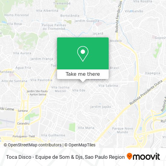 Toca Disco - Equipe de Som & Djs map
