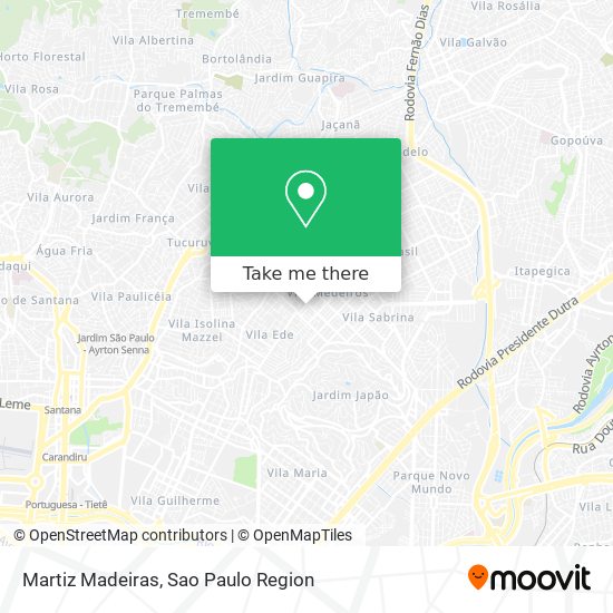 Martiz Madeiras map