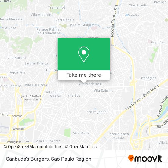 Sanbuda's Burgers map