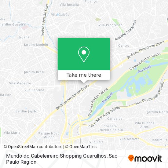 Mundo do Cabeleireiro Shopping Guarulhos map