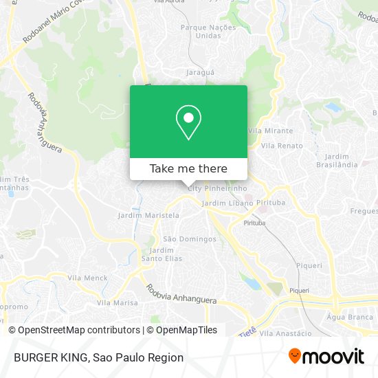 BURGER KING map