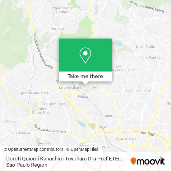 Doroti Quiomi Kanashiro Toyohara Dra Prof ETEC map