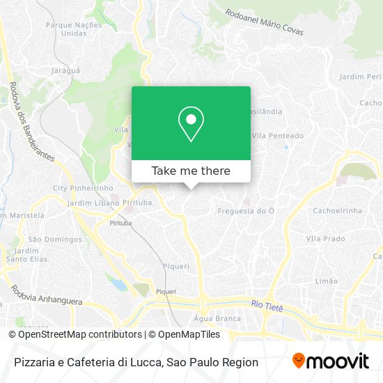 Mapa Pizzaria e Cafeteria di Lucca