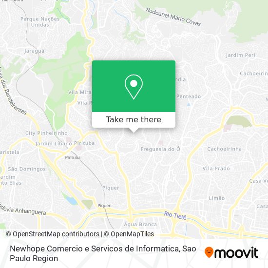 Mapa Newhope Comercio e Servicos de Informatica