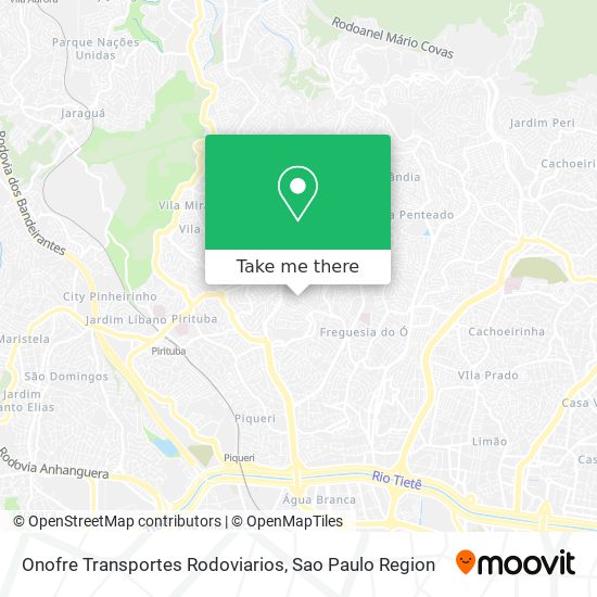 Mapa Onofre Transportes Rodoviarios