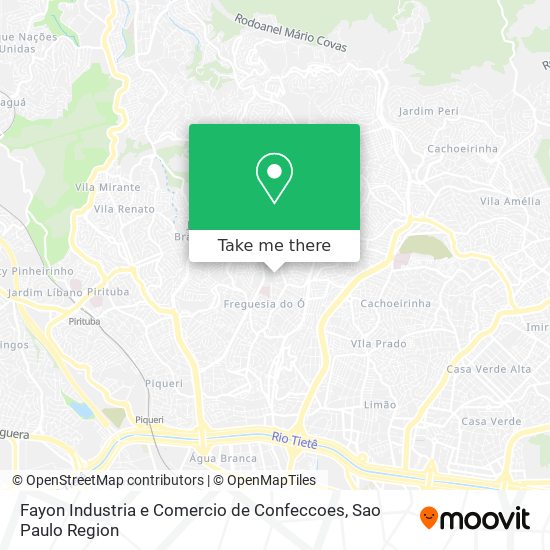 Fayon Industria e Comercio de Confeccoes map