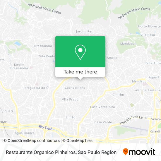 Restaurante Organico Pinheiros map