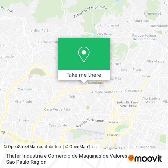 Thafer Industria e Comercio de Maquinas de Valores map