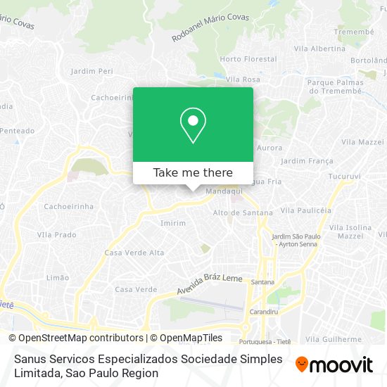 Mapa Sanus Servicos Especializados Sociedade Simples Limitada