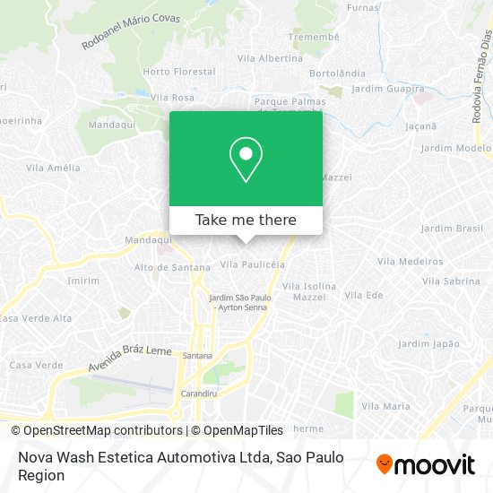 Mapa Nova Wash Estetica Automotiva Ltda