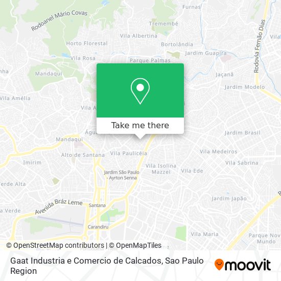 Gaat Industria e Comercio de Calcados map