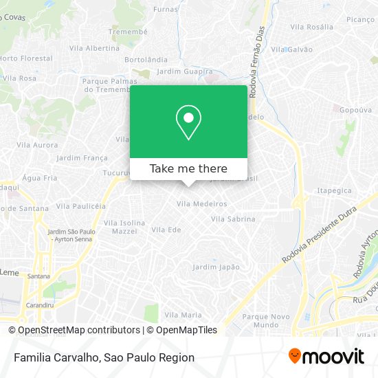 Familia Carvalho map