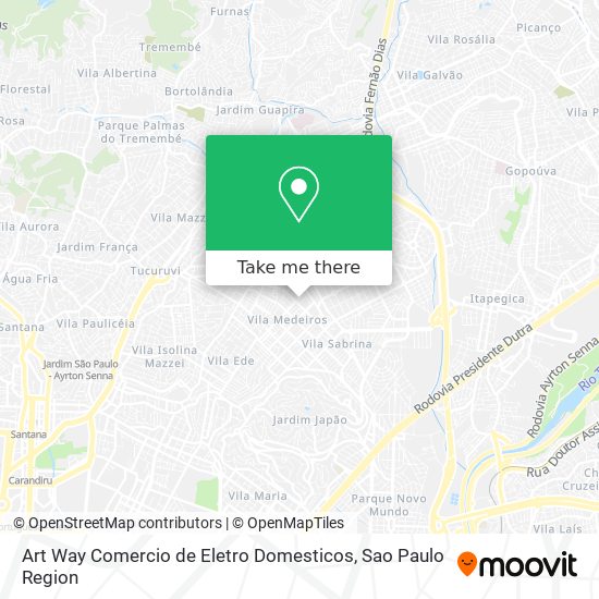 Art Way Comercio de Eletro Domesticos map