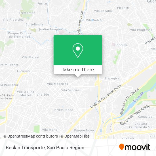 Beclan Transporte map