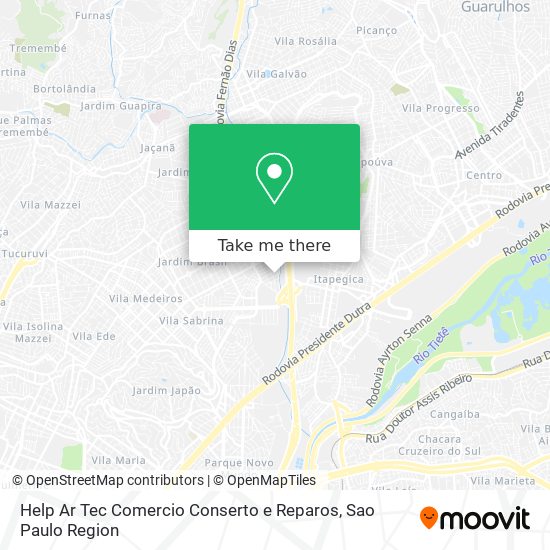 Mapa Help Ar Tec Comercio Conserto e Reparos