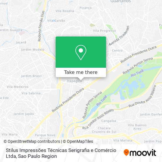 Mapa Stilus Impressões Técnicas Serigrafia e Comércio Ltda