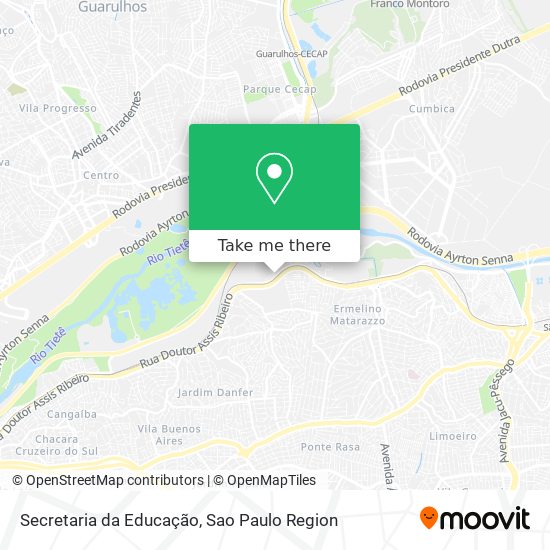 Mapa Secretaria da Educação