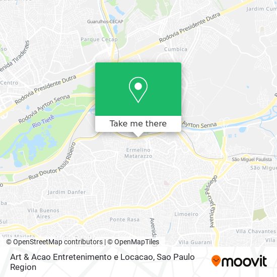 Mapa Art & Acao Entretenimento e Locacao
