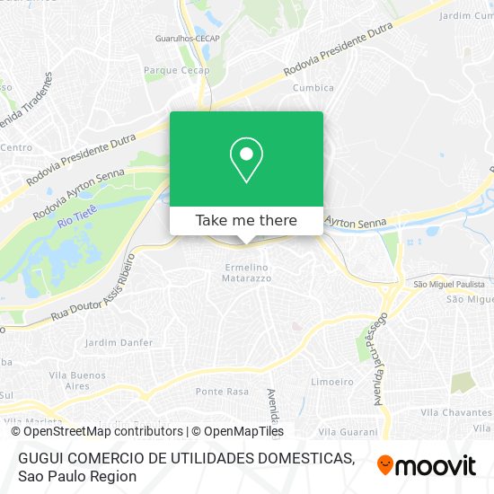 GUGUI COMERCIO DE UTILIDADES DOMESTICAS map