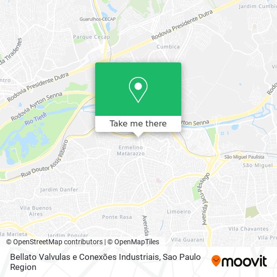 Bellato Valvulas e Conexões Industriais map