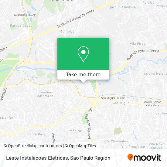 Leste Instalacoes Eletricas map