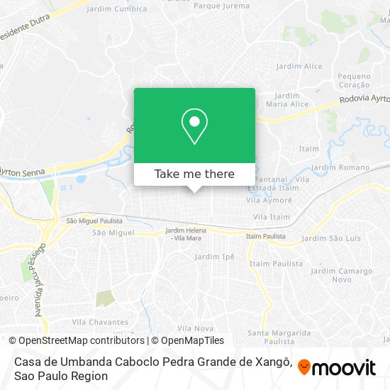 Casa de Umbanda Caboclo Pedra Grande de Xangô map