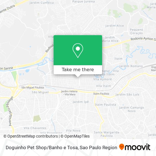 Mapa Doguinho Pet Shop/Banho e Tosa