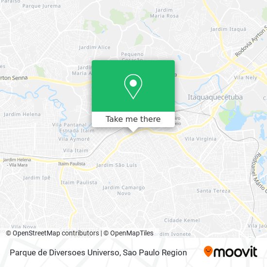 Parque de Diversoes Universo map