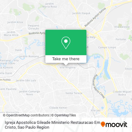 Igreja Apostolica Gileade Ministerio Restauracao Em Cristo map