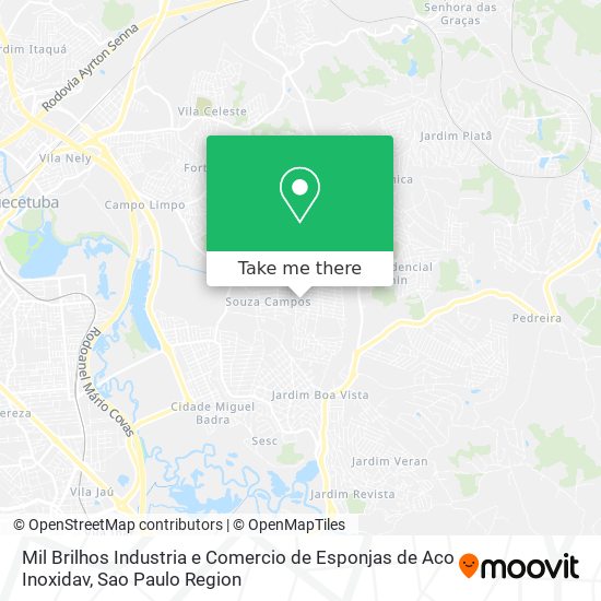 Mapa Mil Brilhos Industria e Comercio de Esponjas de Aco Inoxidav