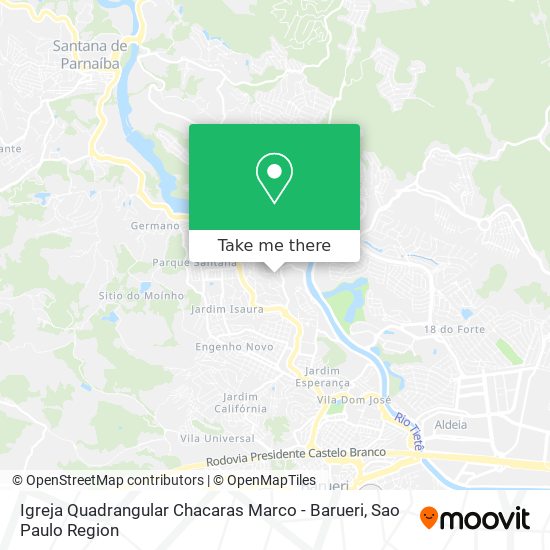 Igreja Quadrangular Chacaras Marco - Barueri map