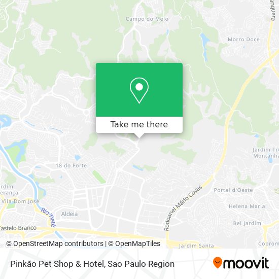 Mapa Pinkão Pet Shop & Hotel