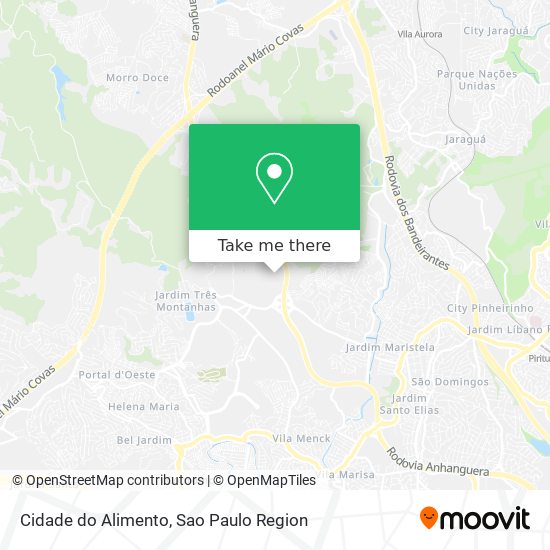 Cidade do Alimento map