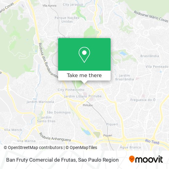 Ban Fruty Comercial de Frutas map