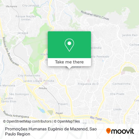 Promoções Humanas Eugênio de Mazenod map