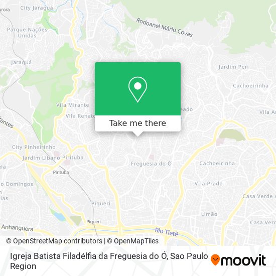 Igreja Batista Filadélfia da Freguesia do Ó map