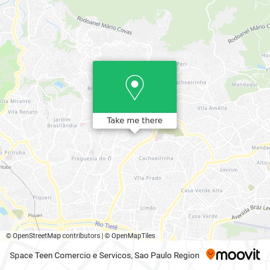 Space Teen Comercio e Servicos map