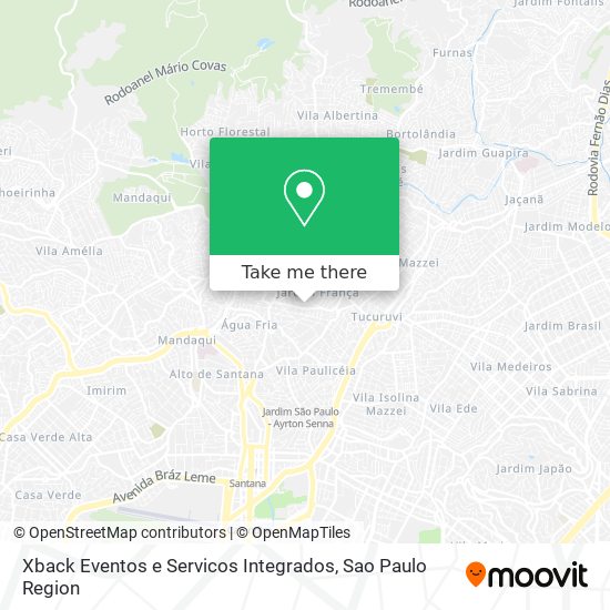 Xback Eventos e Servicos Integrados map