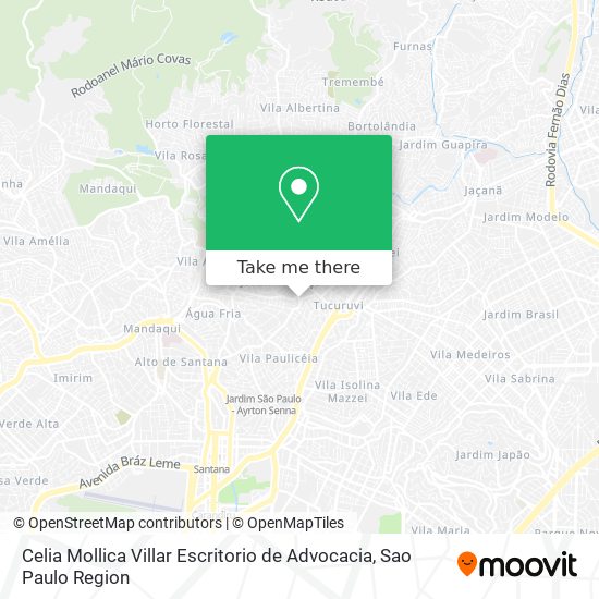 Mapa Celia Mollica Villar Escritorio de Advocacia