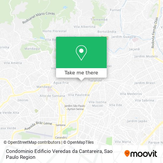 Condominio Edificio Veredas da Cantareira map