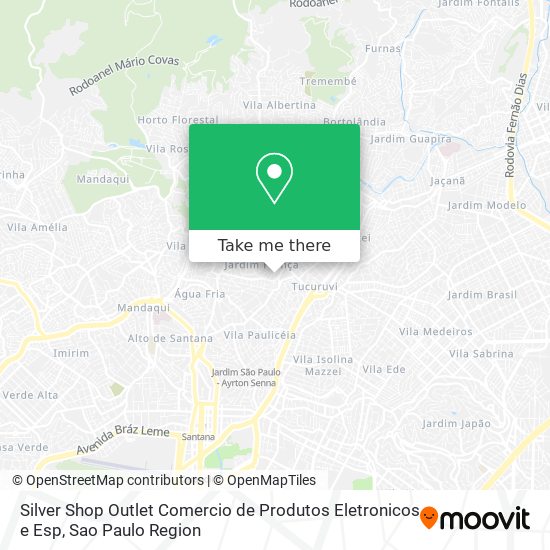 Mapa Silver Shop Outlet Comercio de Produtos Eletronicos e Esp