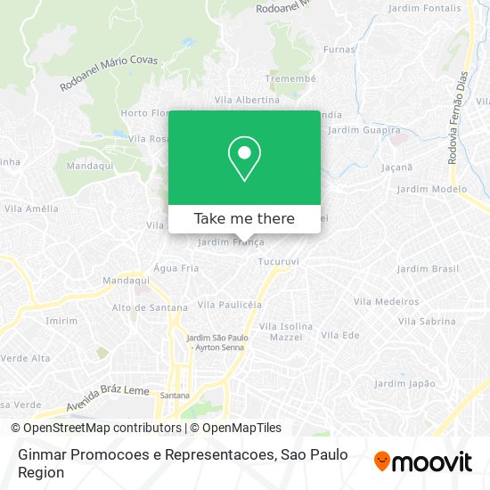 Ginmar Promocoes e Representacoes map