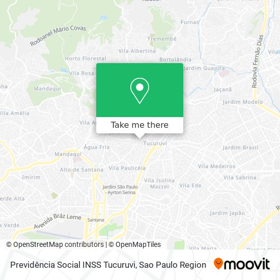 Previdência Social INSS Tucuruvi map