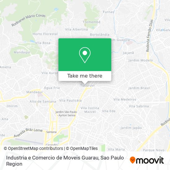 Mapa Industria e Comercio de Moveis Guarau