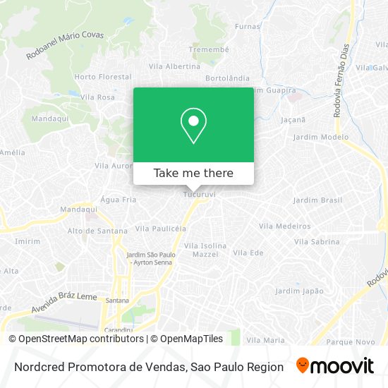 Nordcred Promotora de Vendas map