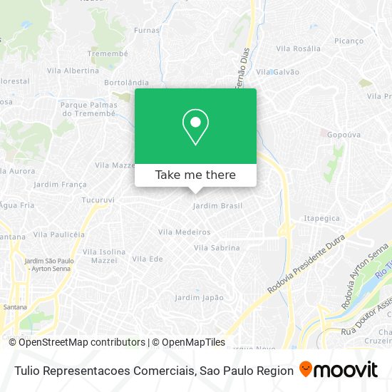 Tulio Representacoes Comerciais map