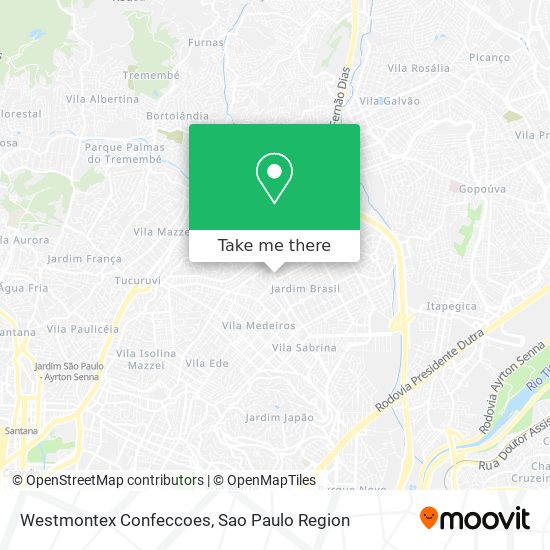 Westmontex Confeccoes map